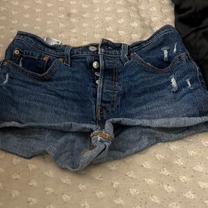 Levi's Dark Blue Jean Shorts
